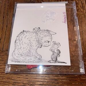 House Mouse Stampa Rosa Holiday Havarti  Cheese Gift 2002 Rubber Stamp 515